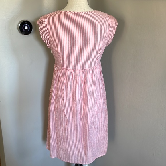 THML cotton linen dress striped embroidered with tassels - Picture 7 of 10